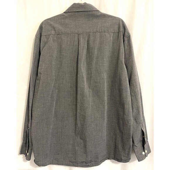 Old Navy Shirt Long Sleeve 100% Cotton Gray Button Up Men’s Regular Fit Size L - Picture 5 of 7